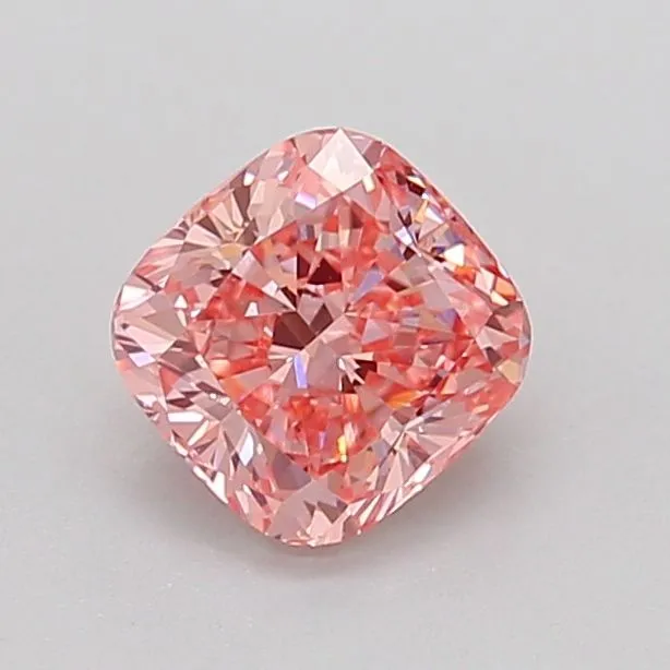 0.92ct CUSHION Fancy Vivid Pink VS2 Coloured Lab diamond