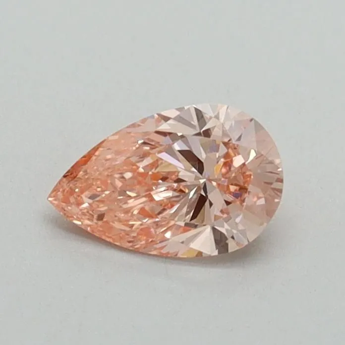 0.40ct PEAR Fancy Vivid Pink VVS2 Coloured Lab diamond