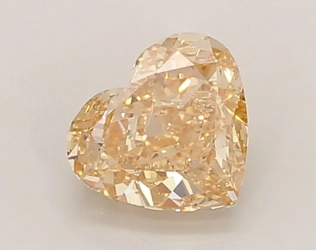1.03ct HEART Fancy Brownish Yellow VVS1 Coloured Lab diamond