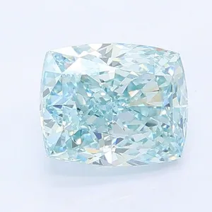 1.2ct CUSHION Fancy Intense Greenish Blue VS1 Coloured Lab diamond