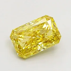 1.05ct RADIANT Fancy Vivid Yellow VVS2 Coloured Lab diamond