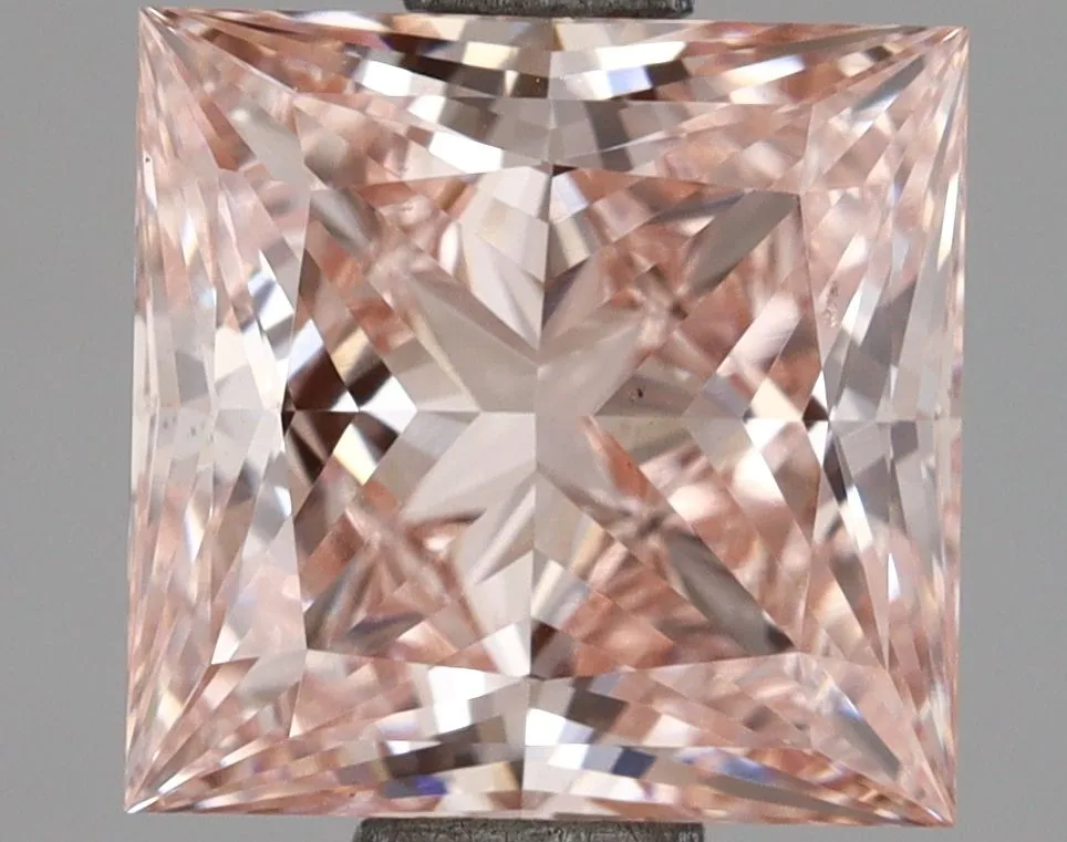 1.95ct PRINCESS Fancy Intense Pink VS1 Coloured Lab diamond