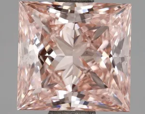 1.95ct PRINCESS Fancy Intense Pink VS1 Coloured Lab diamond