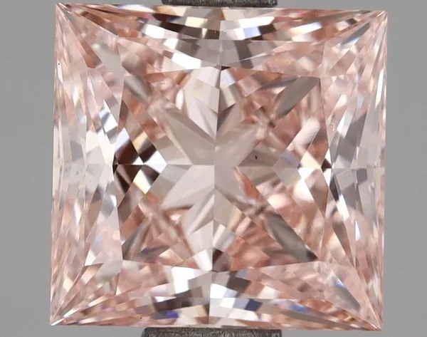 1.95ct PRINCESS Fancy Intense Pink VS1 Coloured Lab diamond