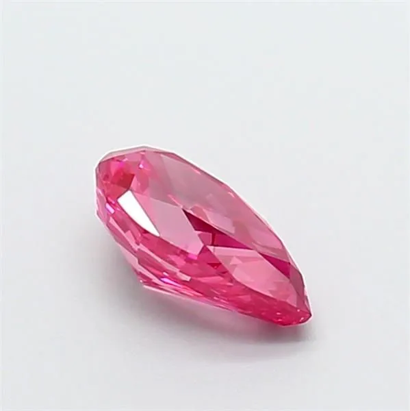 0.81ct PEAR Fancy Vivid Pink VVS2 Coloured Lab diamond