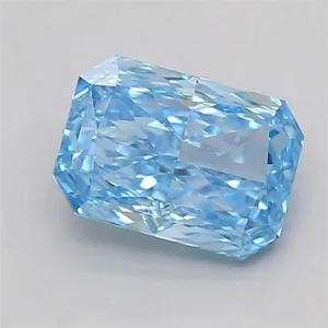 0.53ct RADIANT Fancy Vivid Blue VVS2 Coloured Lab diamond