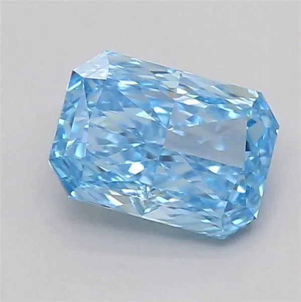 0.53ct RADIANT Fancy Vivid Blue VVS2 Coloured Lab diamond