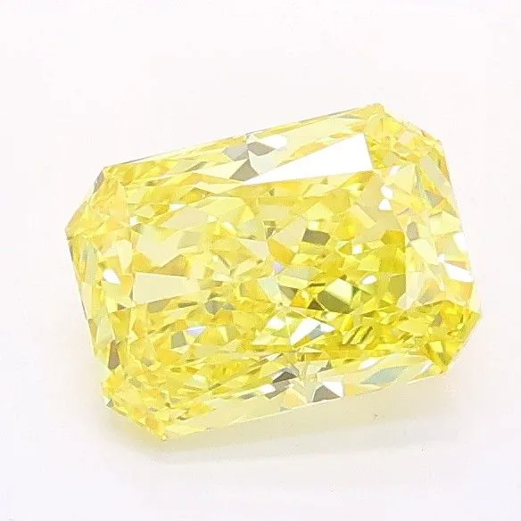 1.16ct RADIANT Fancy Vivid Yellow VVS2 Coloured Lab diamond