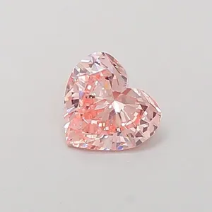 0.96ct HEART Fancy Intense Pink VS1 Coloured Lab diamond