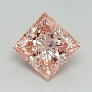 1.78ct PRINCESS Fancy Vivid Pink VVS2 Coloured Lab diamond