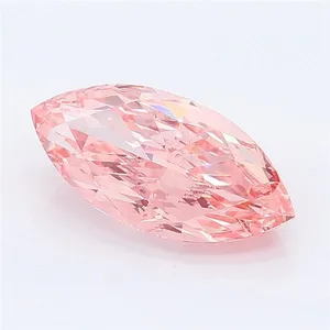 1.74ct MARQUISE Fancy Vivid Pink VS2 Coloured Lab diamond