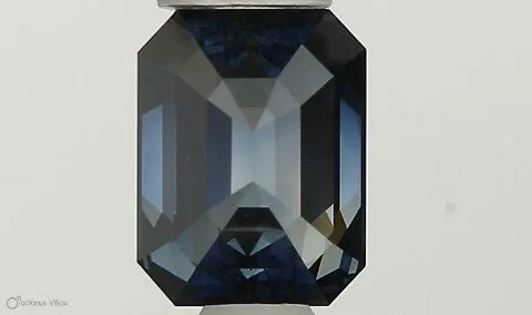 0.51ct EMERALD Fancy Deep Blue VS2 Coloured Lab diamond