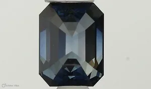 0.51ct EMERALD Fancy Deep Blue VS2 Coloured Lab diamond