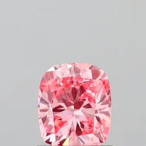 0.94ct CUSHION Fancy Vivid Pink VVS2 Coloured Lab diamond