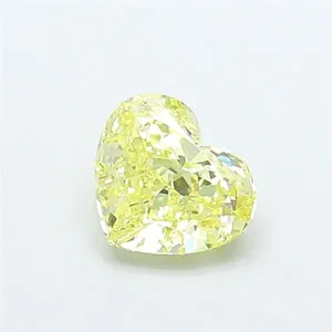 1.63ct HEART Fancy Yellow VS1 Coloured Lab diamond