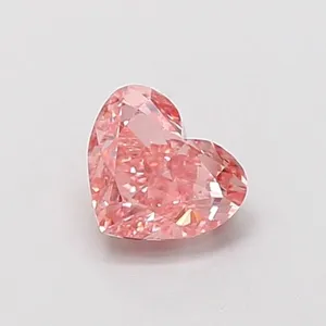 0.49ct HEART Fancy Vivid Pink VS1 Coloured Lab diamond