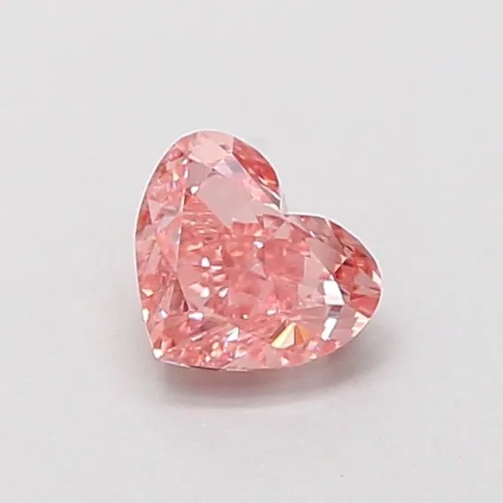 0.49ct HEART Fancy Vivid Pink VS1 Coloured Lab diamond