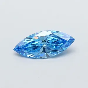 1.07ct MARQUISE Fancy Vivid Blue SI2 Coloured Lab diamond