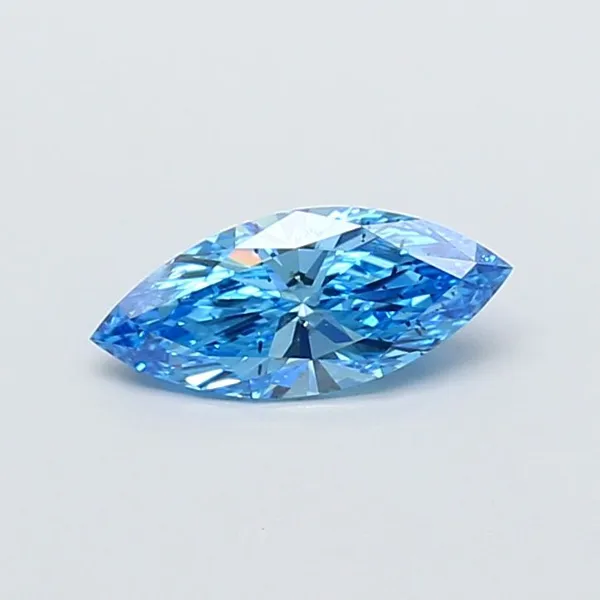 1.07ct MARQUISE Fancy Vivid Blue SI2 Coloured Lab diamond