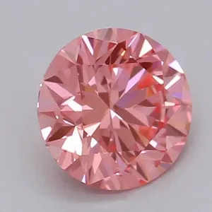 0.52ct ROUND Fancy Vivid Pink VVS2 Coloured Lab diamond