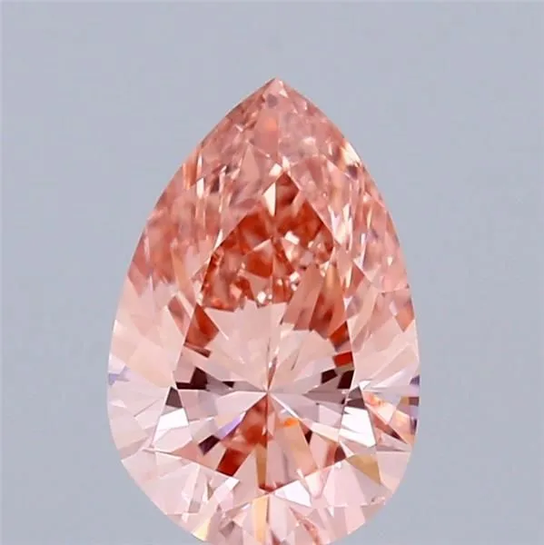 0.68ct PEAR Fancy Intense Brown Pink VS1 Coloured Lab diamond