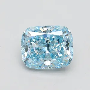 1.07ct CUSHION Fancy Vivid Blue VS1 Coloured Lab diamond