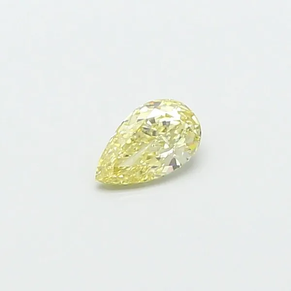 0.47ct PEAR Fancy Yellow VS1 Coloured Lab diamond