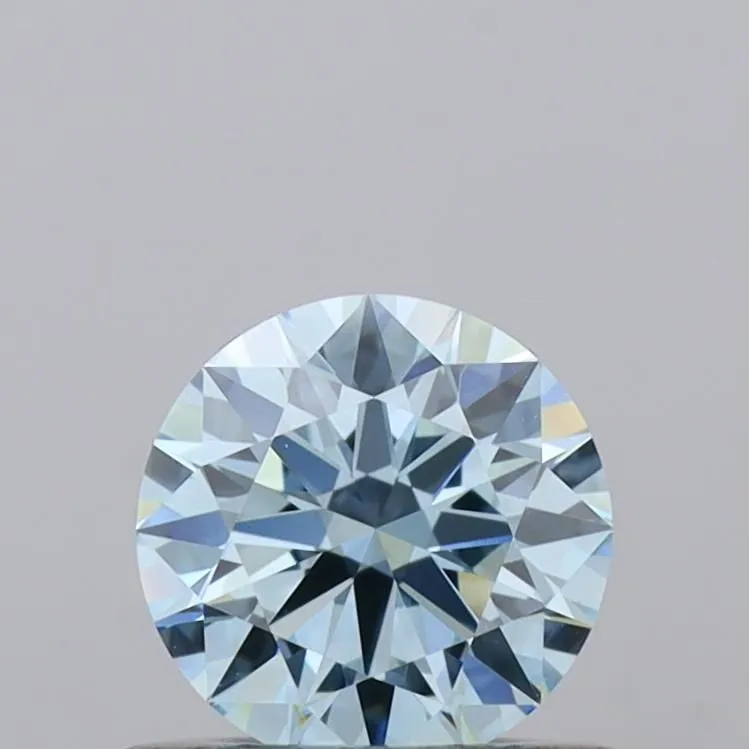 0.51ct ROUND Fancy Vivid Blue VVS1 Coloured Lab diamond