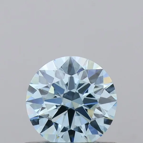 0.51ct ROUND Fancy Vivid Blue VVS1 Coloured Lab diamond