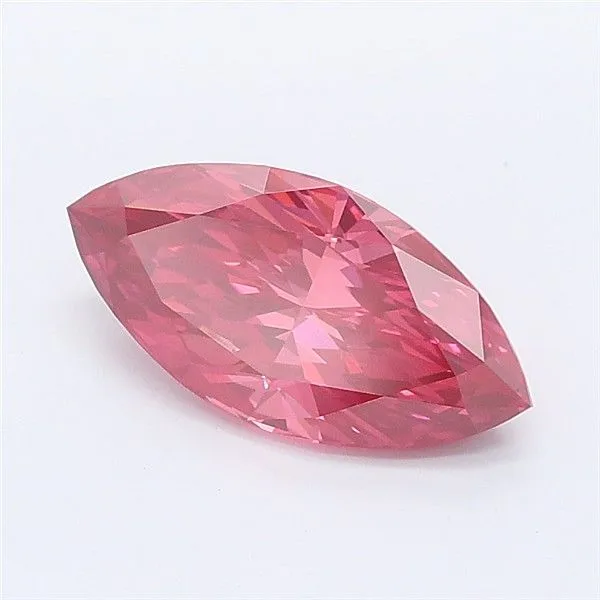 1.29ct MARQUISE Fancy Vivid Pink VVS2 Coloured Lab diamond