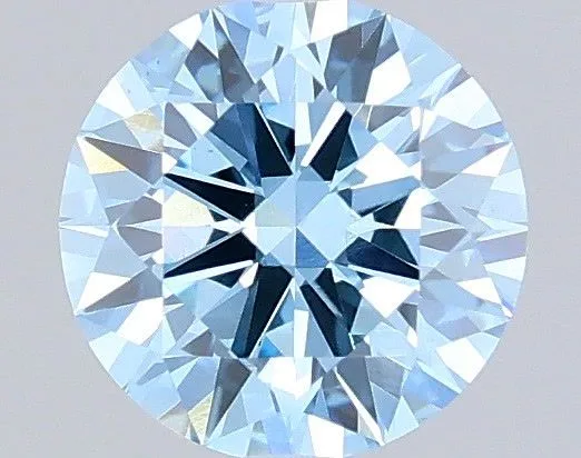0.7ct ROUND Fancy Vivid Blue VS1 Coloured Lab diamond
