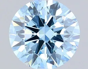 0.7ct ROUND Fancy Vivid Blue VS1 Coloured Lab diamond