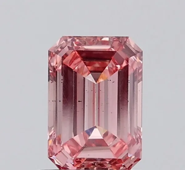1.14ct EMERALD Fancy Intense Pink SI1 Coloured Lab diamond