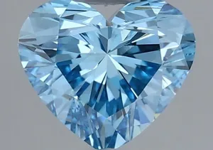 1.06ct HEART Fancy Vivid Blue VS1 Coloured Lab diamond
