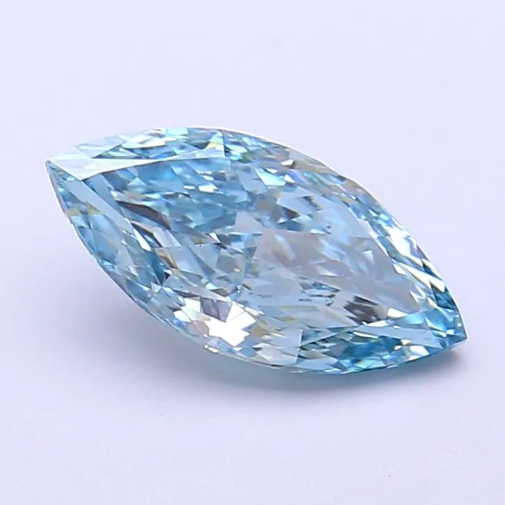 1.55ct MARQUISE Fancy Vivid Blue VS1 Coloured Lab diamond