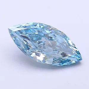 1.55ct MARQUISE Fancy Vivid Blue VS1 Coloured Lab diamond