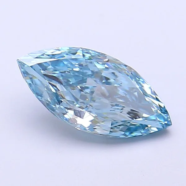 1.55ct MARQUISE Fancy Vivid Blue VS1 Coloured Lab diamond