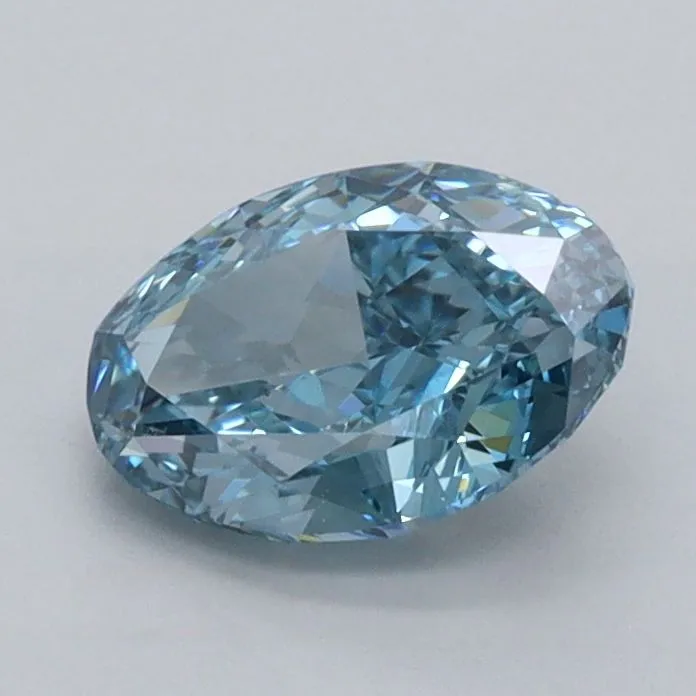 1.03ct OVAL Fancy Vivid Blue VS1 Coloured Lab diamond