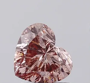 1ct HEART Fancy Intense Brownish Pink I1 Coloured Lab diamond