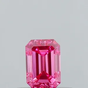 0.3ct EMERALD Fancy Vivid Pink VS1 Coloured Lab diamond