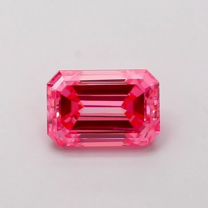 1.05ct EMERALD Fancy Vivid Pink VS1 Coloured Lab diamond
