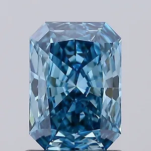 1ct RADIANT Fancy Vivid Blue VS1 Coloured Lab diamond