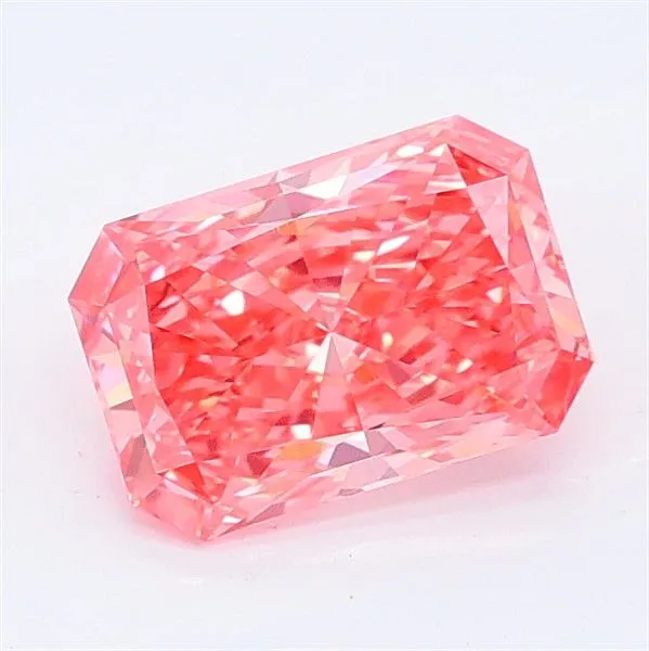1.10ct RADIANT Fancy Vivid Pink VVS2 Coloured Lab diamond
