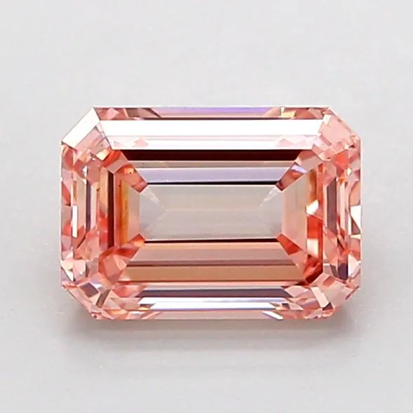 1.26ct EMERALD Fancy Intense Pink VS1 Coloured Lab diamond