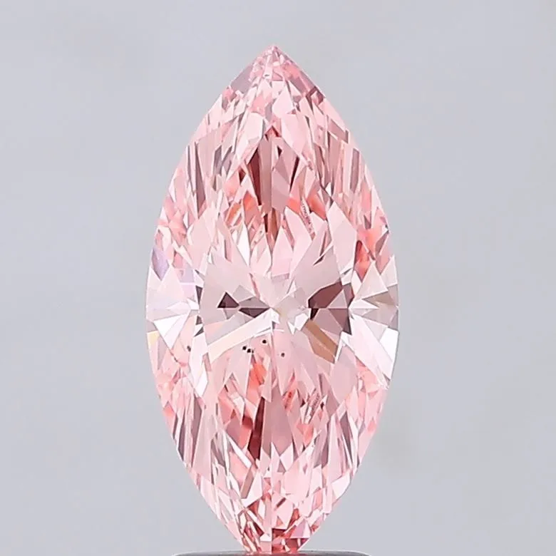 3.07ct MARQUISE Fancy Vivid Pink SI1 Coloured Lab diamond