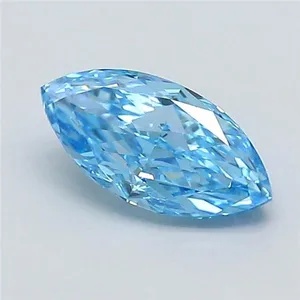 0.71ct MARQUISE Fancy Vivid Blue VVS1 Coloured Lab diamond
