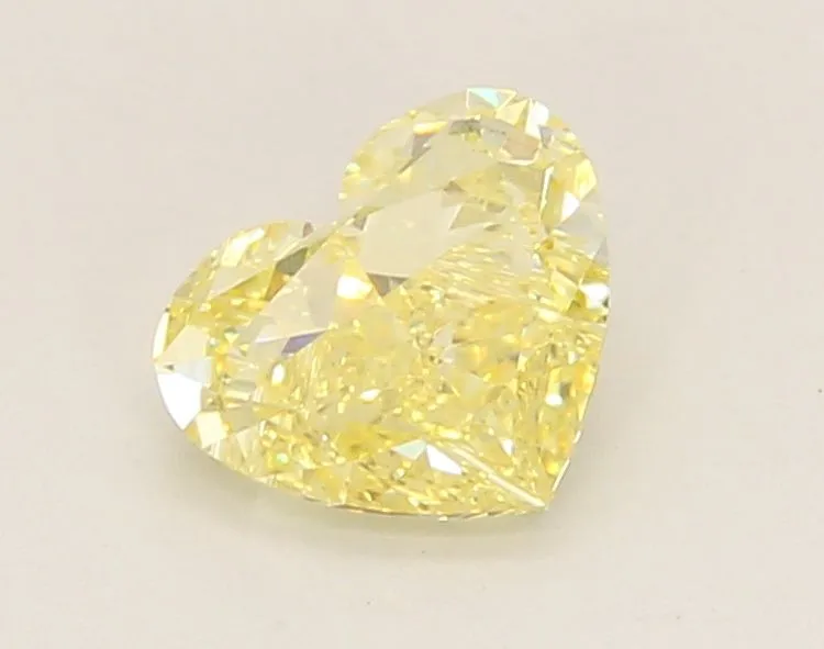 1.10ct HEART Fancy Intense Yellow VS1 Coloured Lab diamond