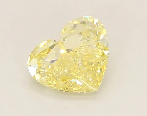 1.1ct HEART Fancy Intense Yellow VS1 Coloured Lab diamond