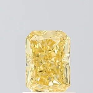 1.03ct CUSHION Fancy Intense Yellow VVS2 Coloured Lab diamond