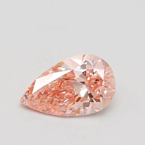 0.52ct PEAR Fancy Intense Pink SI2 Coloured Lab diamond